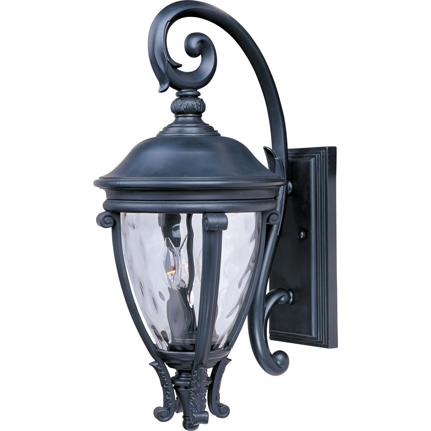 Maxim Camden VX Three Light 24-Inch Outdoor Wall Light - Black - 41425WGBK