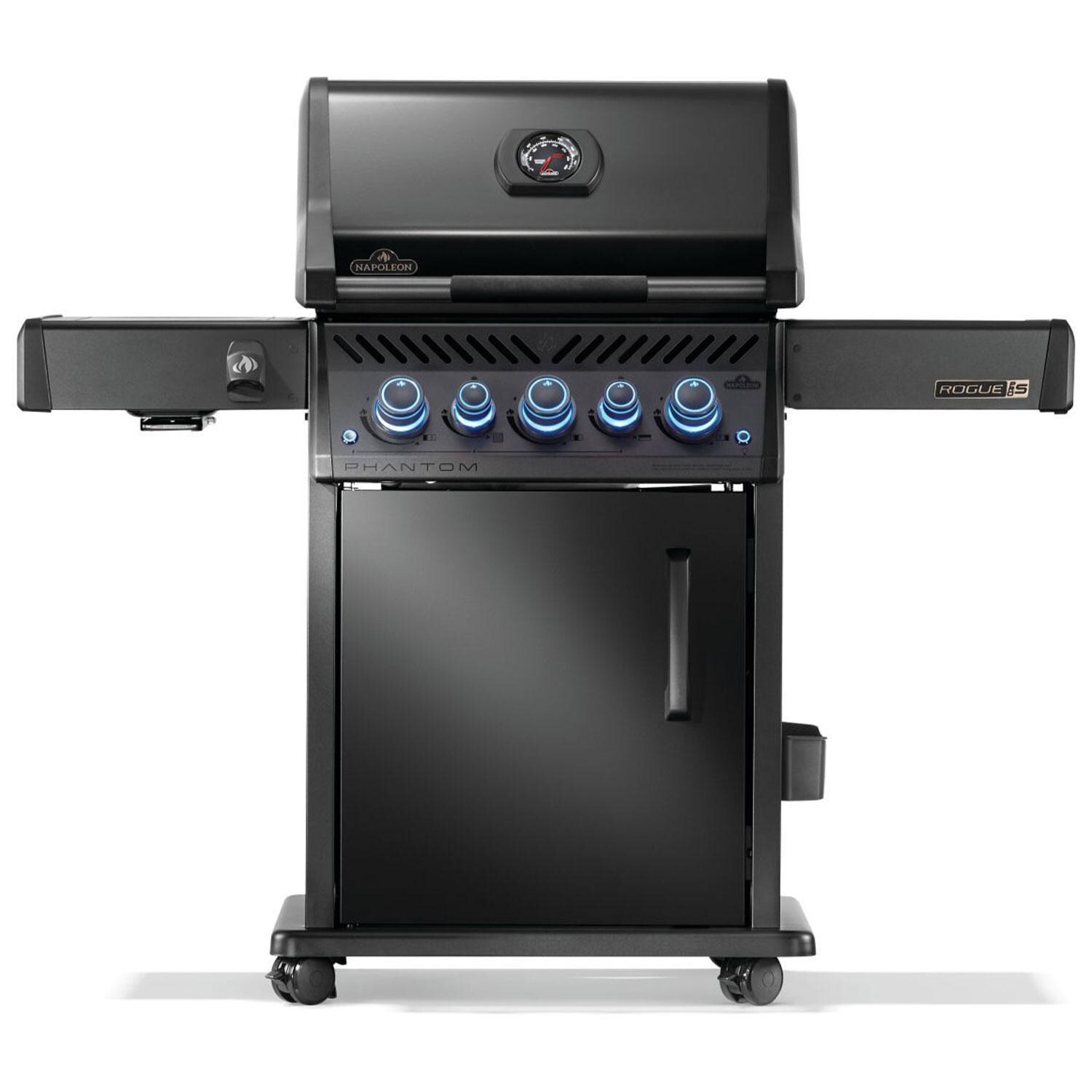 Napoleon RPS425RSIBNK-2-PHM Phantom Rogue PRO-S 425 Propane Gas Grill w/ Infrared Side & Rear Burners - Matte Black - Display - White Background thumbnail