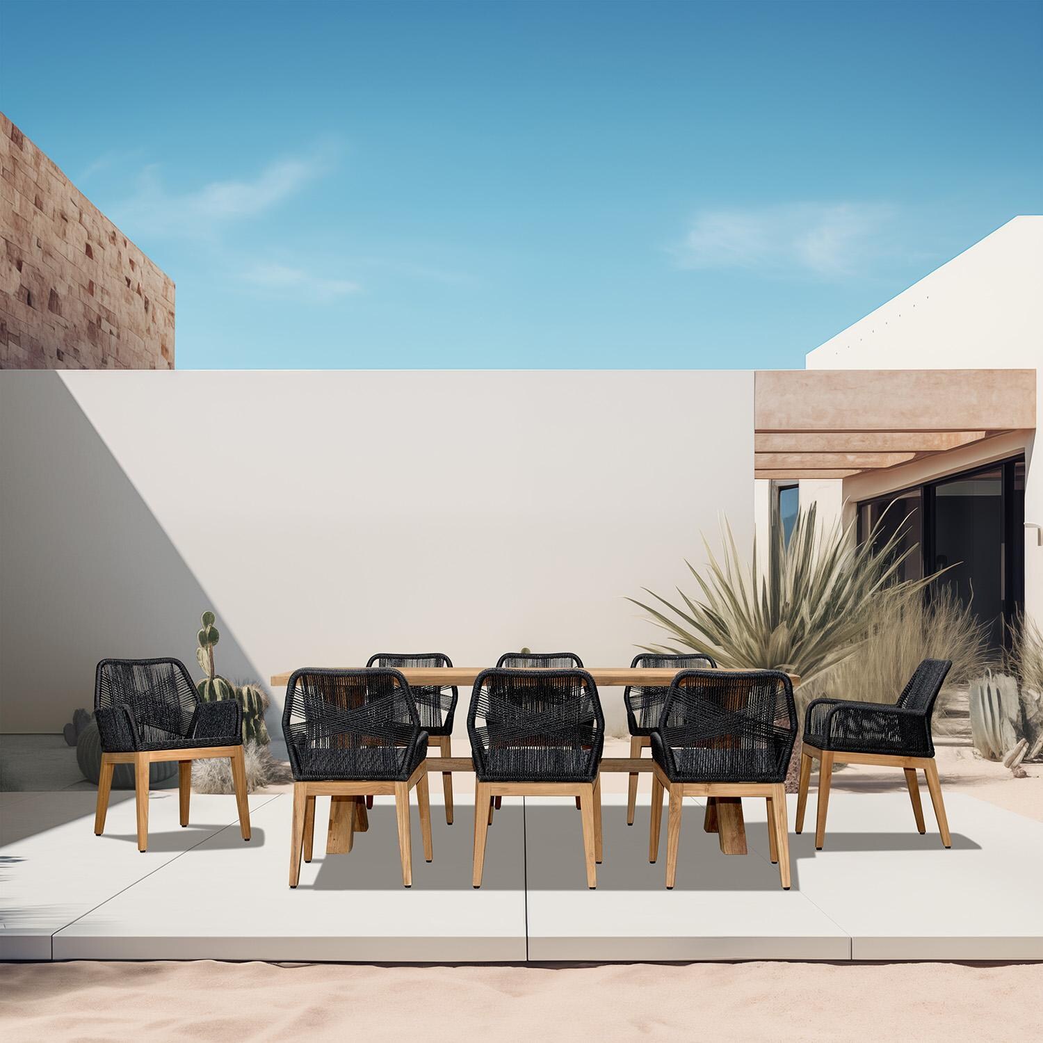 Wood Grove 9 Pc Reclaimed Teak Dining Set by Lakeview Outdoor Designs