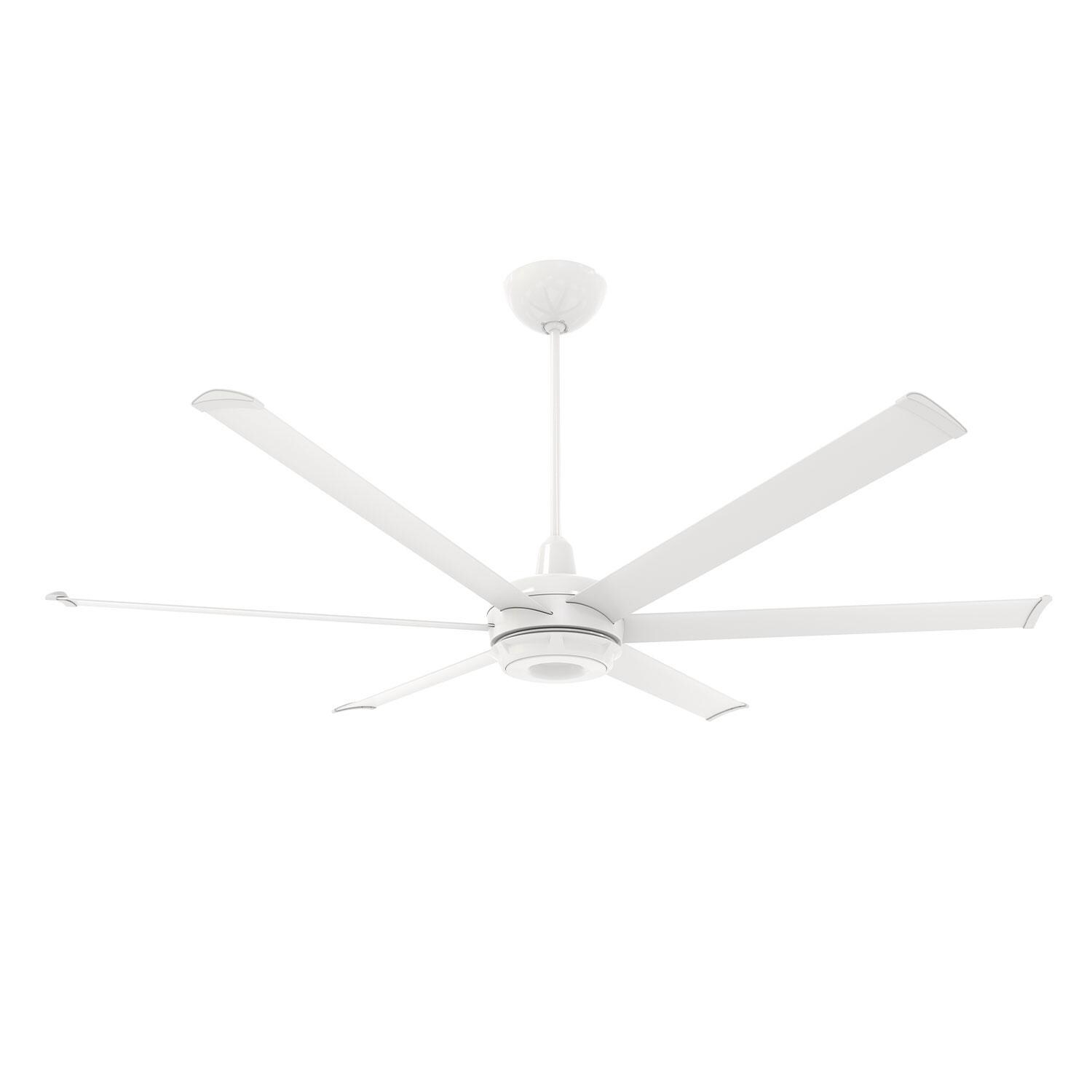 Big Ass Fans 72-Inch es6 Ceiling Fan Kit Universal Mount W/ 20-Inch Ext Tube & LED in White - MK-ES62-062306A787I20S2