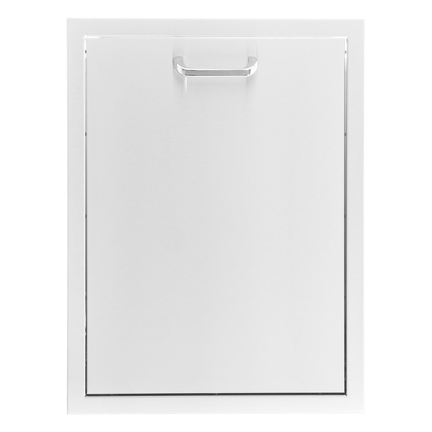 BBQGuys Signature Series 20-Inch Stainless Steel Roll-Out Double Trash & Recycling Bin - BBQ-260-TREC-DRW image