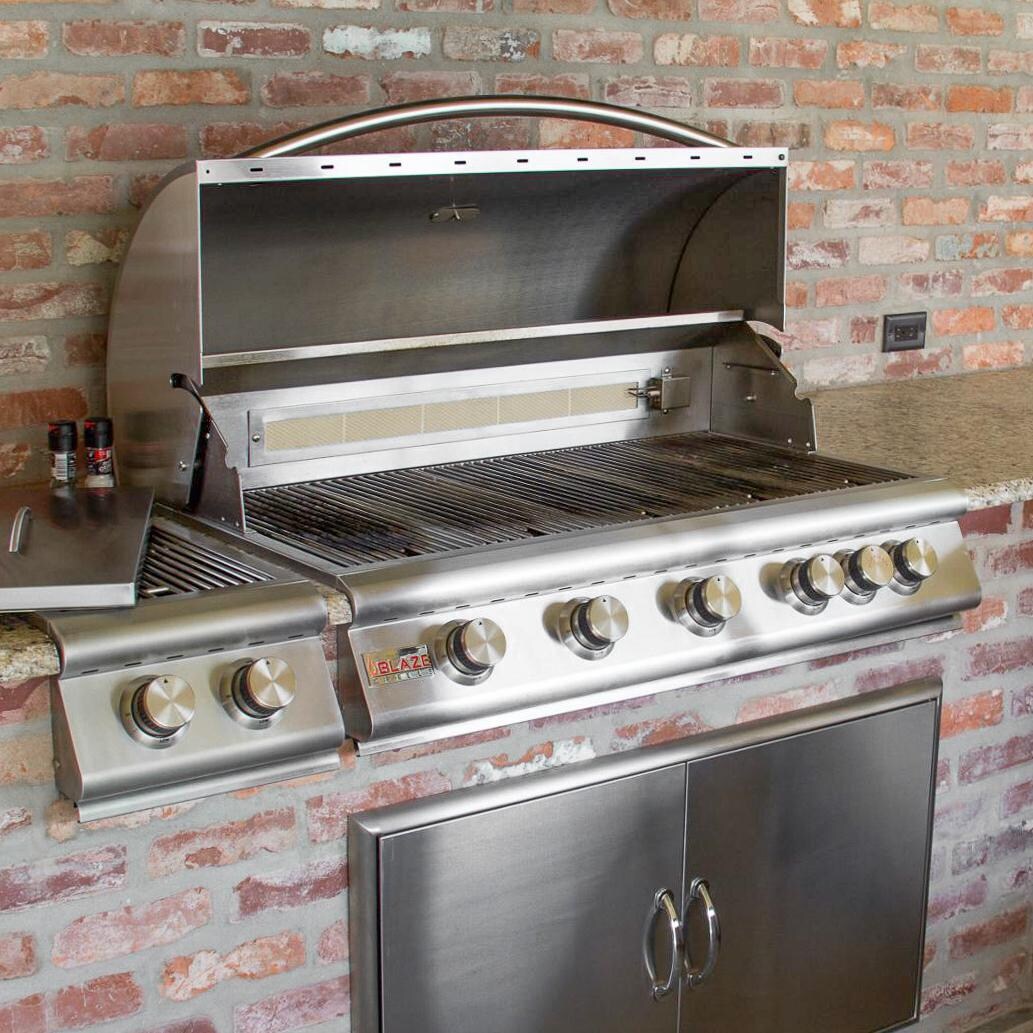 Blaze 40 Inch 5-Burner Built-In Gas Grill With Rear Infrared Burner - Outdoor Kitchen View thumbnail