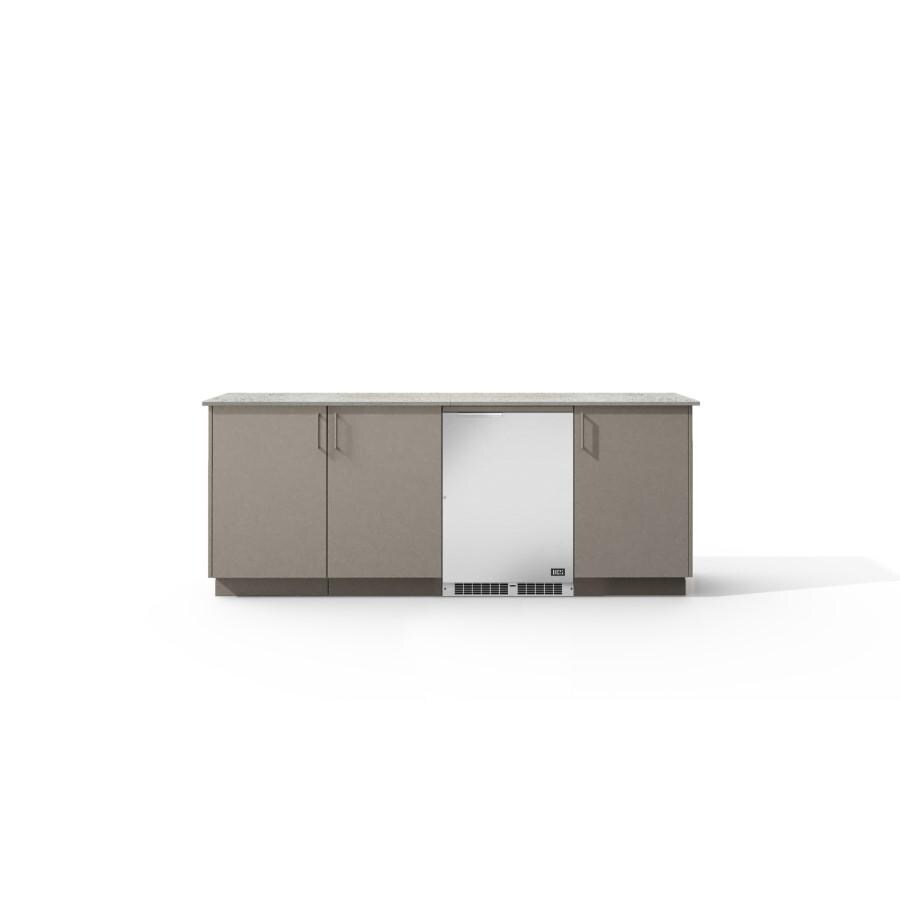 Urban Bonfire Vermont Outdoor Kitchen w/ DCS 24-Inch 5.3 Cu. Ft. Refrigerator, Keon Dekton Countertop & Clay Finish - B-Vermont-Keon-Clay