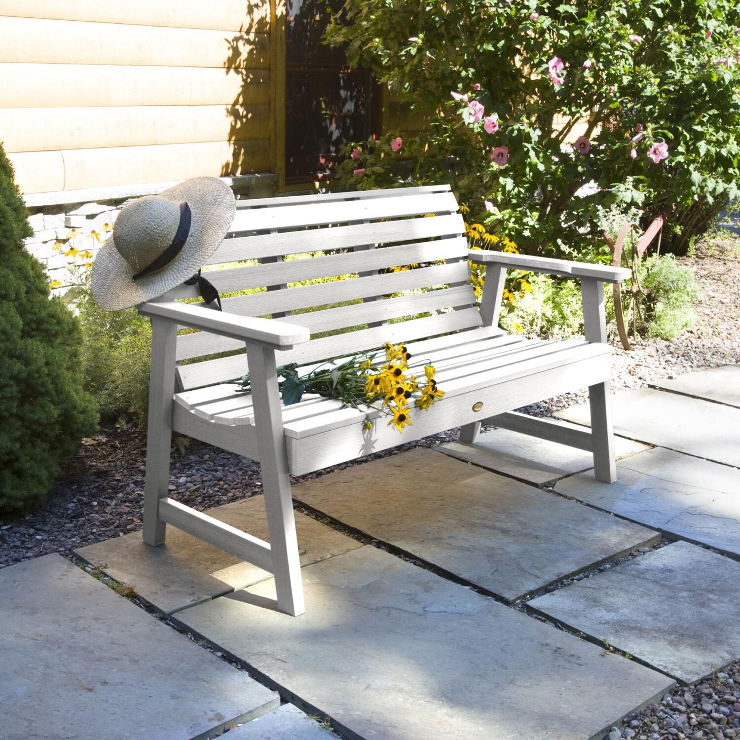 Lakeview Elm Pointe 4-Foot Garden Bench - White