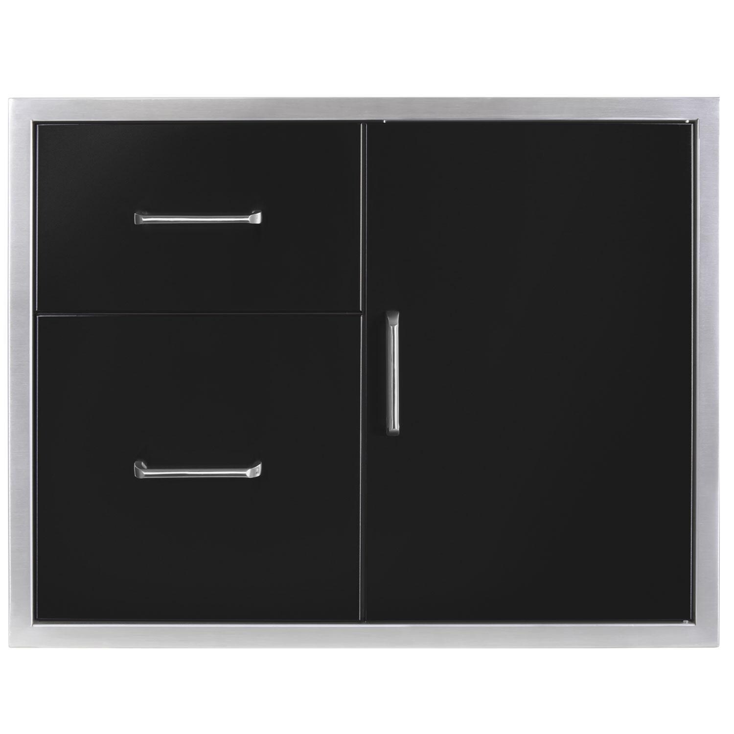 Wildfire WFDDWCOMBO3024-BSS 30 x 24 304 Black SS Access Door & Drawer Combo - Display - White Background thumbnail