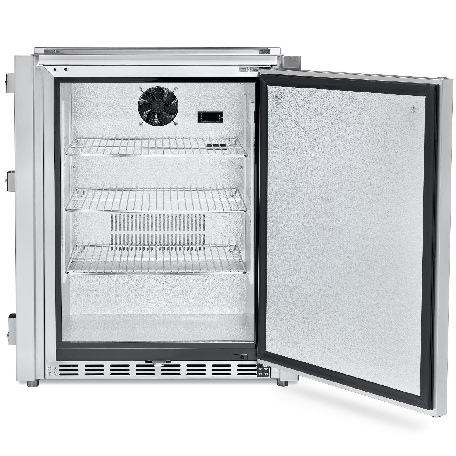 Crown Verity IFM24 Infinite Series 24-Inch Stainless Steel Outdoor Refrigerator w/ Cabinet Module - Door Open thumbnail