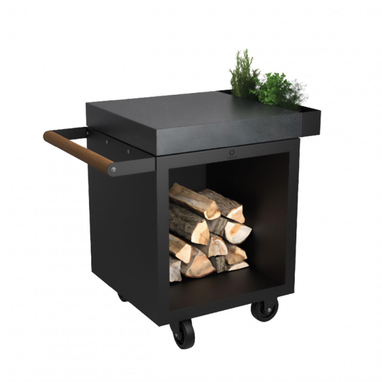 OFYR MP-B-65-PRO-CD Mise en Place Black 65 PRO Ceramic 26 Inch Food Prep Station - Display - White Background thumbnail