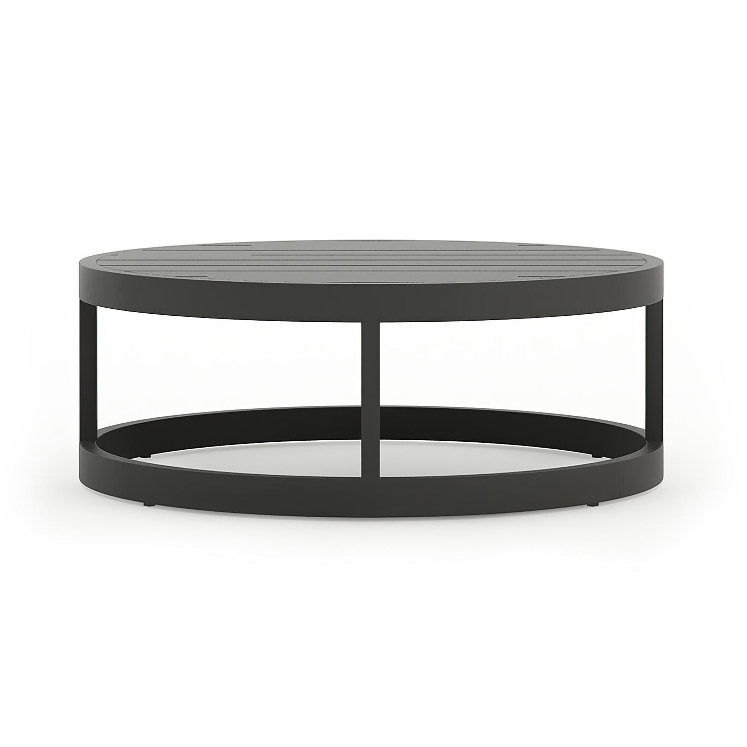 Misty Cove 34 Inch Slate Coffee Table by Lakeview - White Background thumbnail