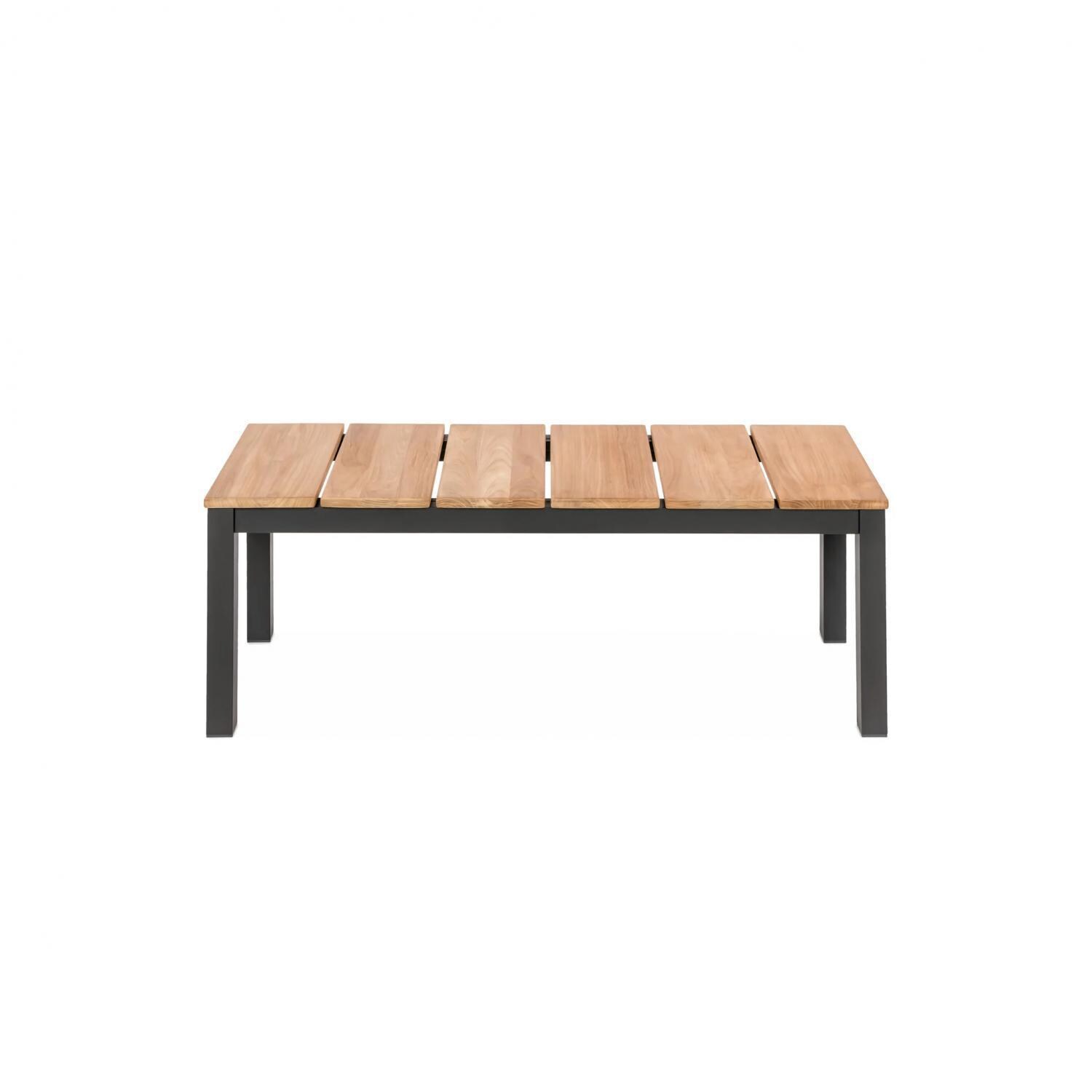 Teak + Table Barbados 51 Inch Backless Bench in Asteroid - Side - White Background thumbnail