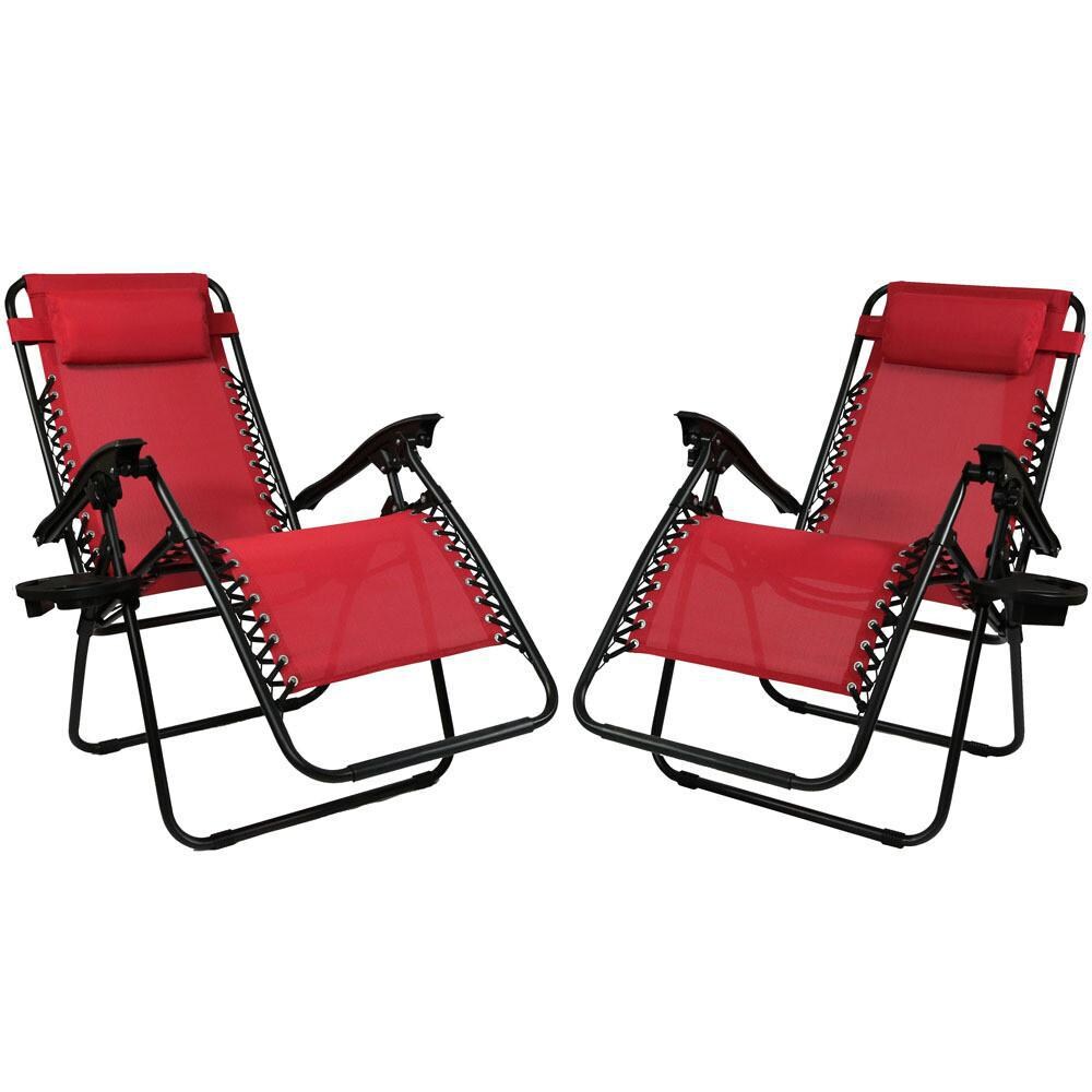 Ultimate Patio Zero Gravity Chair W/ Pillow & Cup Holder - Full Set thumbnail