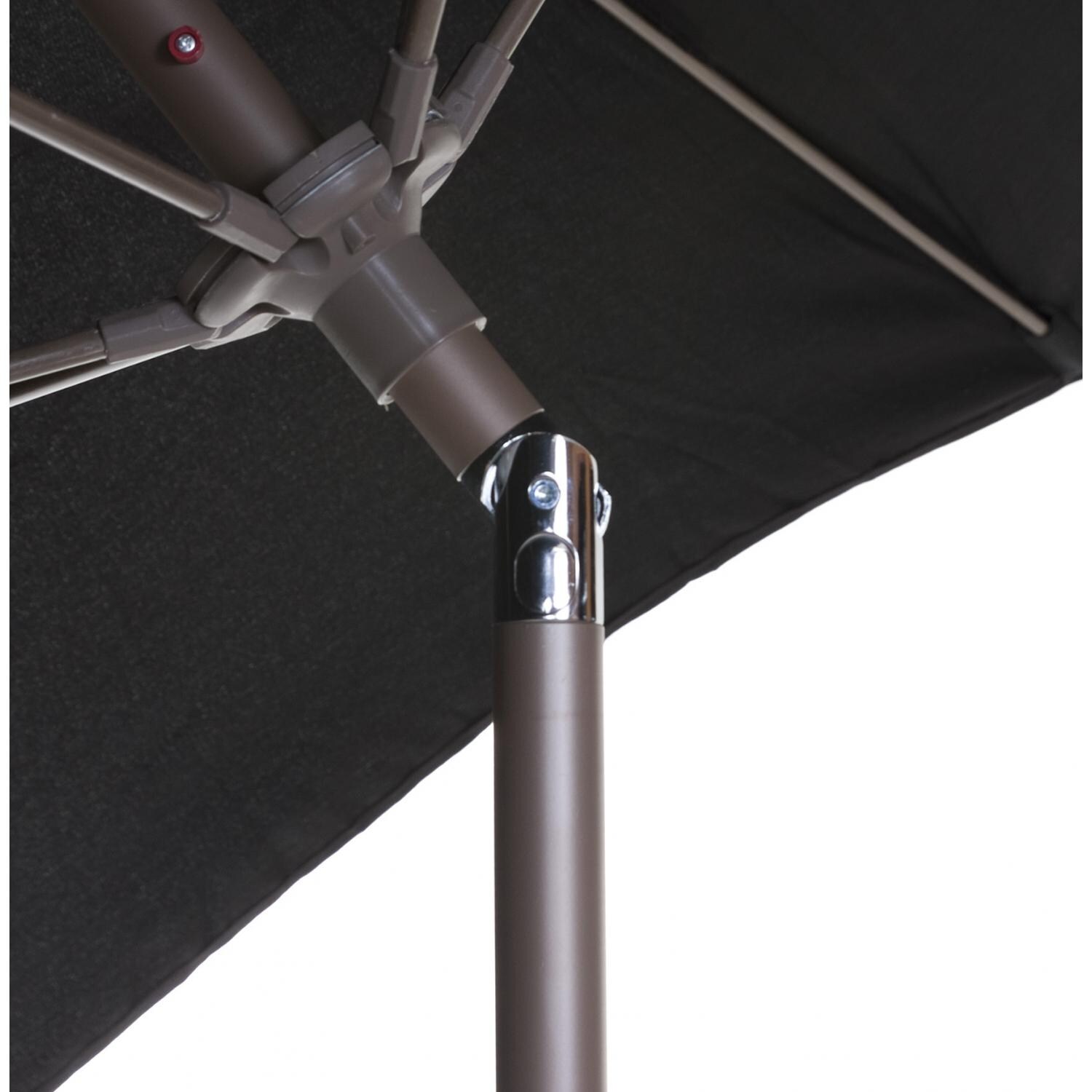 9 Ft Aluminum Patio Umbrella Black Linen Ultimate Patio