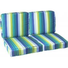 Sunbrella Seville Seaside 4 Piece Large Outdoor Replacement Loveseat Cushion Set W/ Piping By BBQGuys image