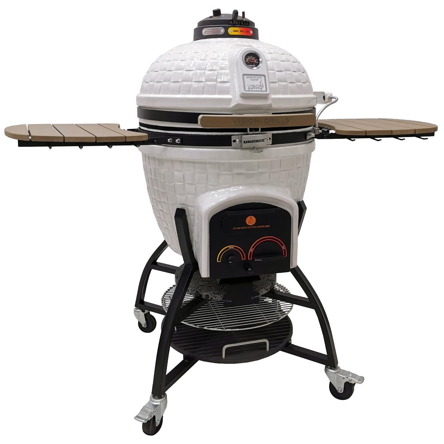 Vision XR-402WC Elite Series Kamado Grill - Cooking Grates Can Be Stored On Cart thumbnail