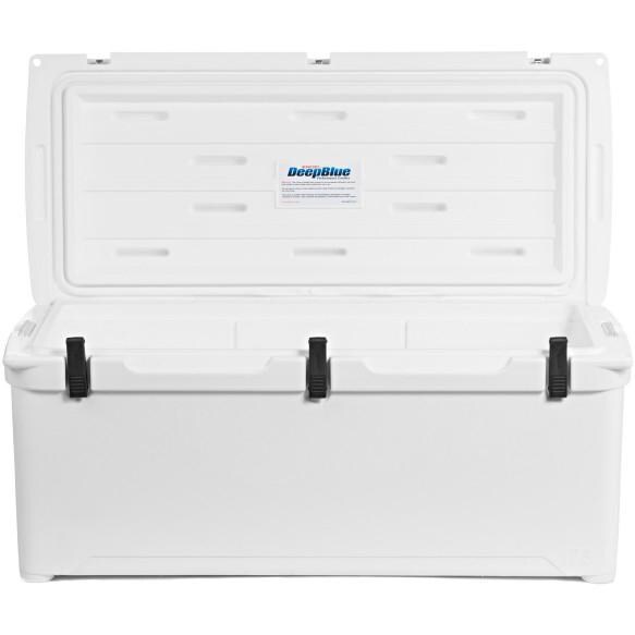 Engel 123-Quart DeepBlue Roto-Molded High-Performance Cooler - Front View Open thumbnail