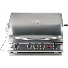 Cal Flame 32-Inch 4-Burner Convection Built-In Natural Gas BBQ Grill With Rotisserie (Ships As Propane With Conversion Fittings) - BBQ18874CN