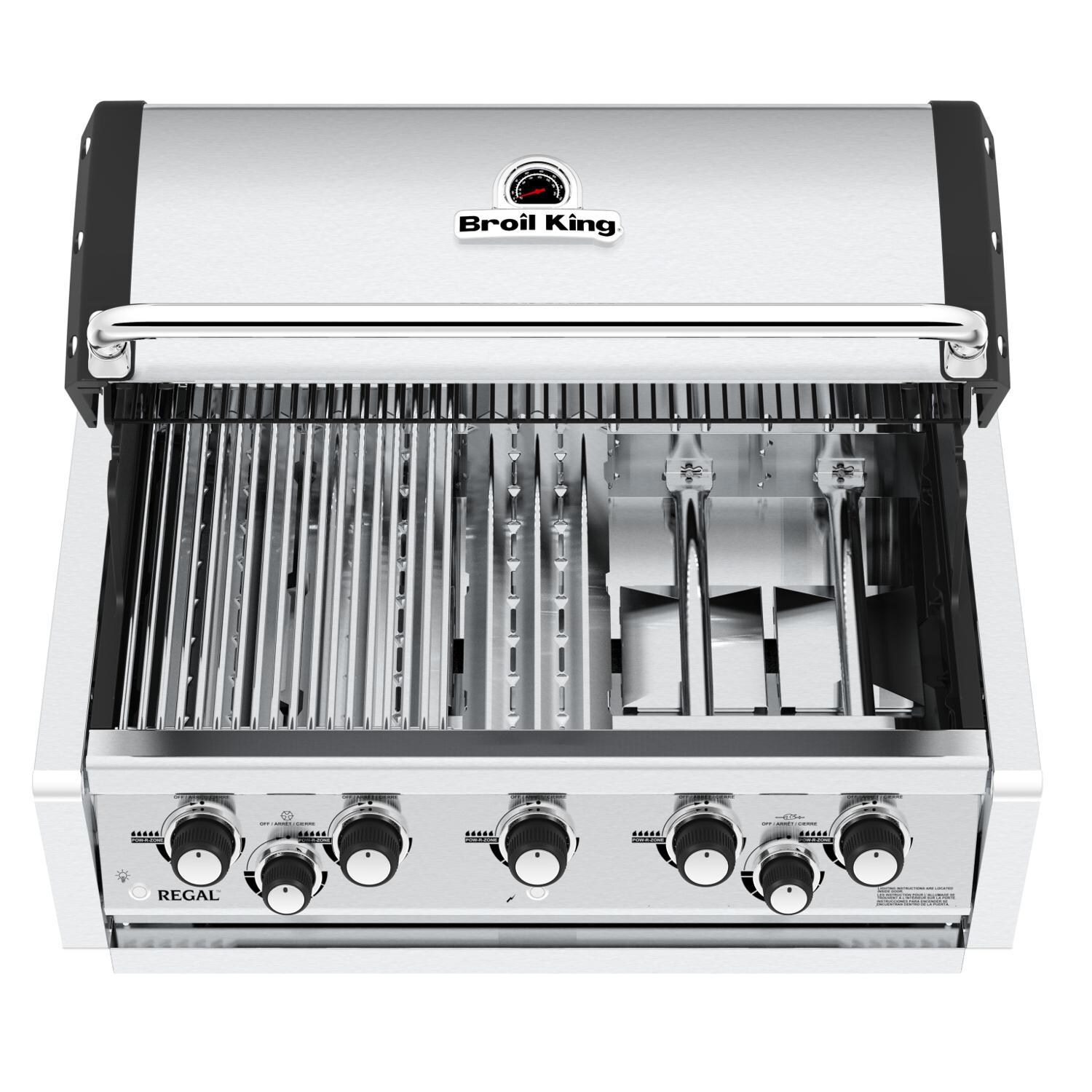 Broil King 886714 Regal S520 5-Burner Built-In Propane Gas Grill - Stainless Steel - Grill Interior thumbnail