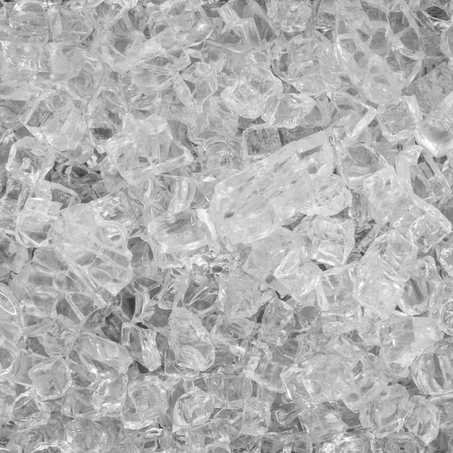 BBQGuys Signature 1/2-Inch Diamond Clear Fire Glass - 70 Pounds