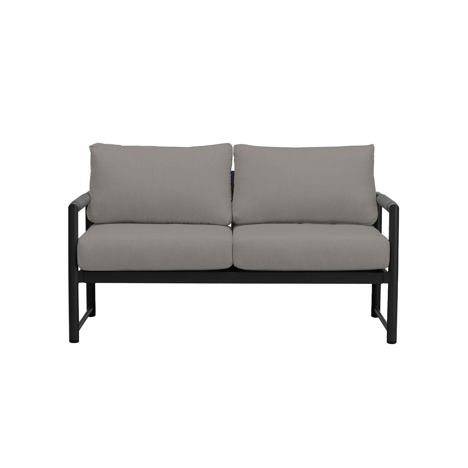 Lakeview AVEBAY-BK-CO-SET120-CC Avenue Bay Black/Carbon 3 Pc Loveseat Set - Canvas Charcoal - Loveseat - White Background thumbnail