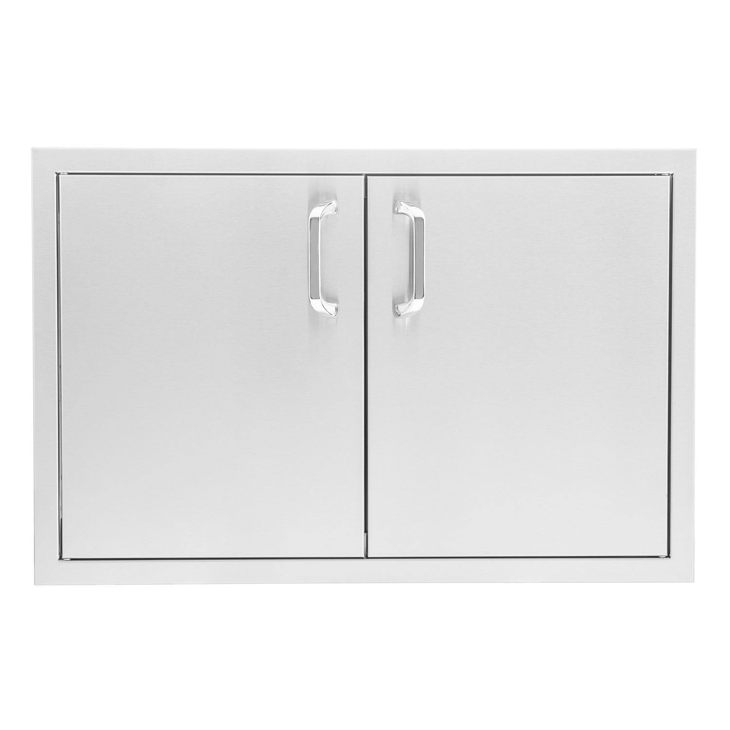 BBQGuys Signature 32-Inch Stainless Steel Sealed Dry Storage Pantry With Shelf - Traditional image