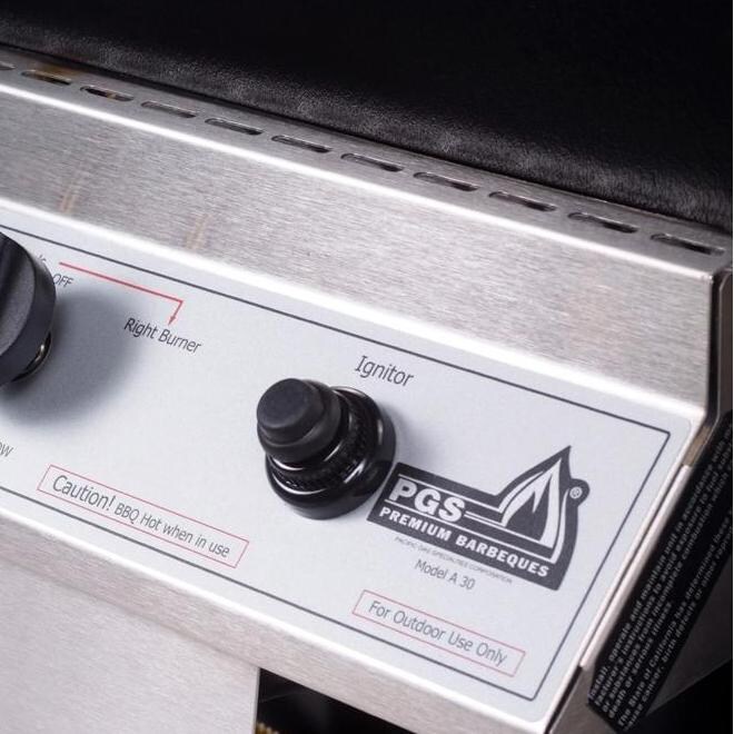 PGS T-Series T40 Commercial Cast Aluminum Freestanding Gas Grill - Ignitor & Control Panel thumbnail