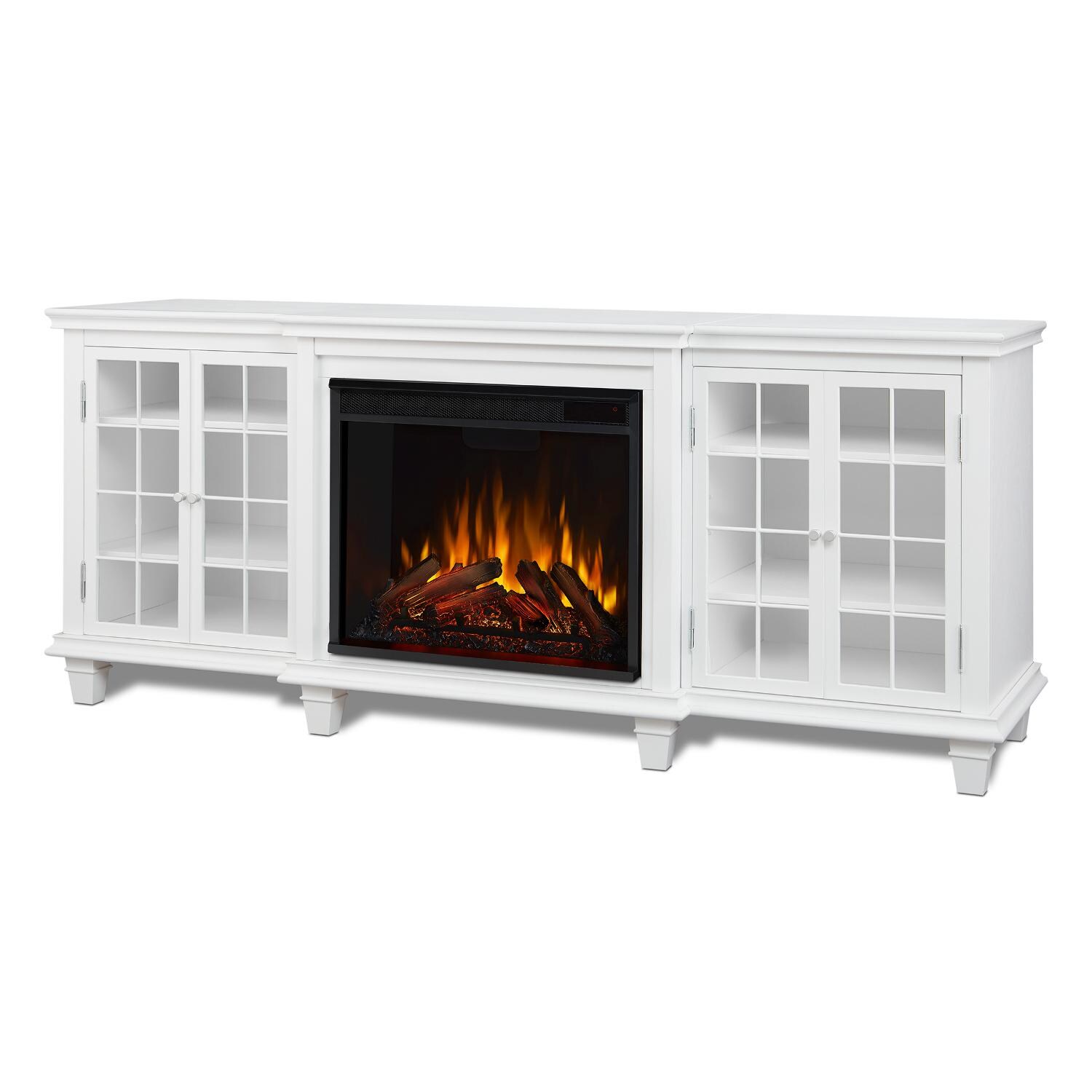 Real Flame - 2770E-W - Marlowe 70-Inch Electric Fireplace Entertainment Center - White - Front thumbnail