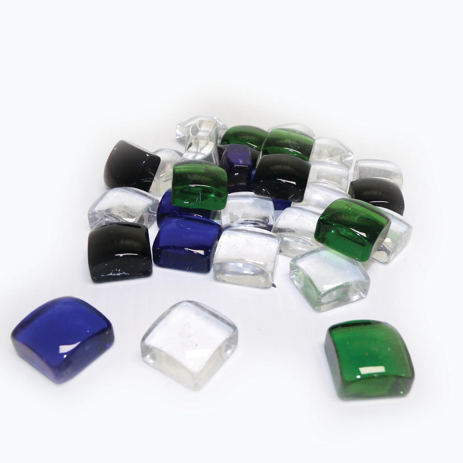 Enhance A Fire 1-Inch Ice Cubes Fire Glass - 5 Lbs