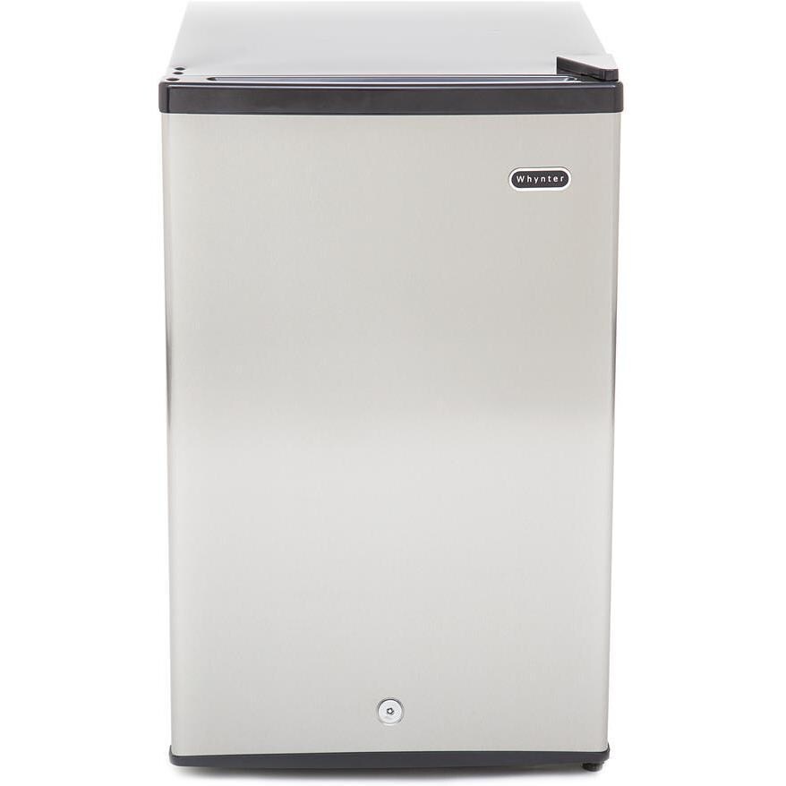 Whynter 2.1 Cu. Ft. Stainless Steel Upright Freezer With Lock - Front View thumbnail