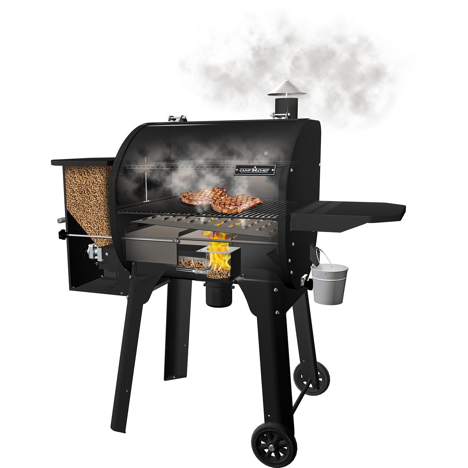 Camp Chef SmokePro SG Pellet Grill On Cart - Slide And Grill Technology thumbnail