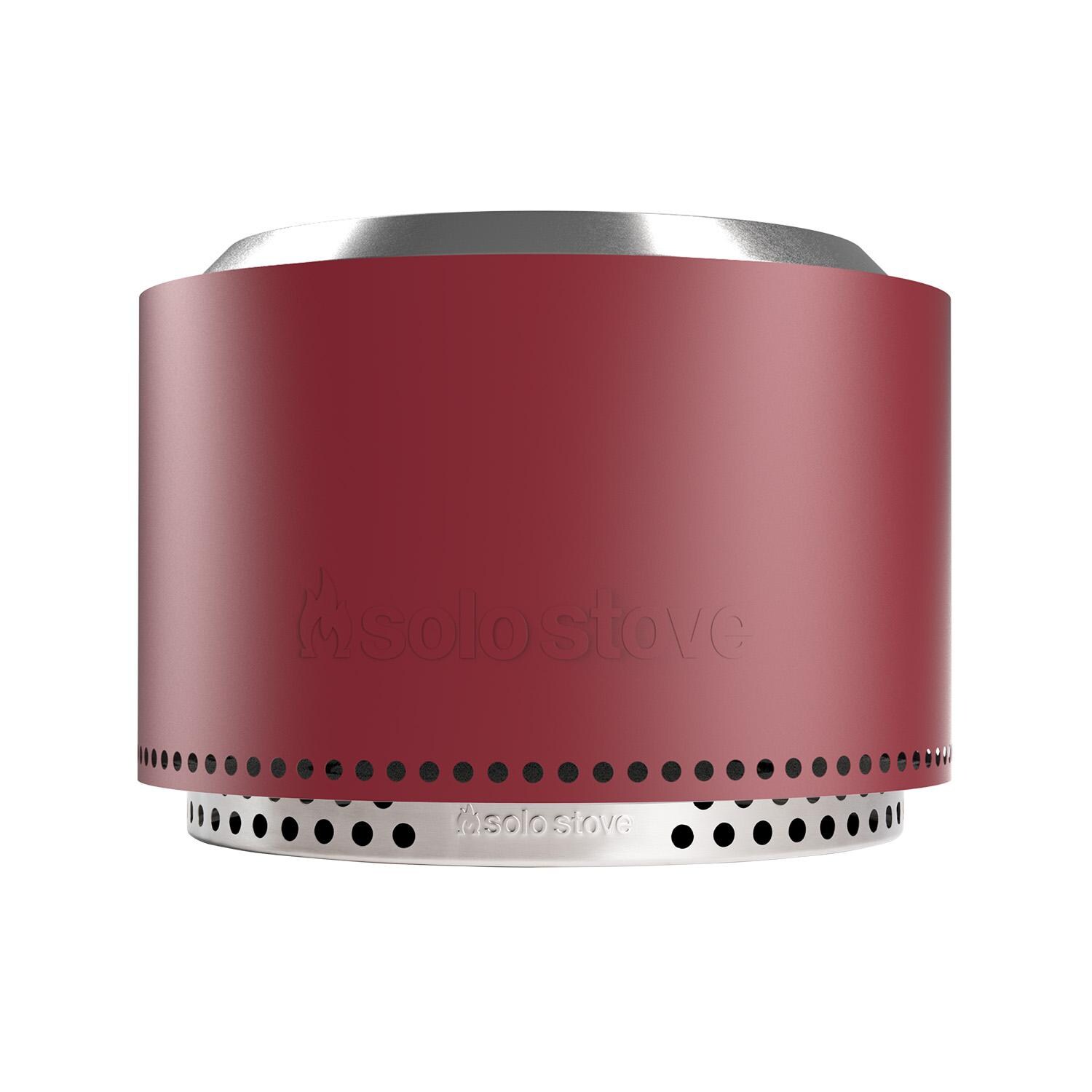 Yukon 27 Inch Round Stainless Steel Wood-Burning Fire Pit in Red by Solo Stove