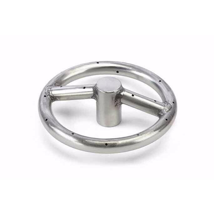 HPC 6-Inch Round Stainless Steel Single-Ring Natural Gas Fire Pit Ring Burner Only
