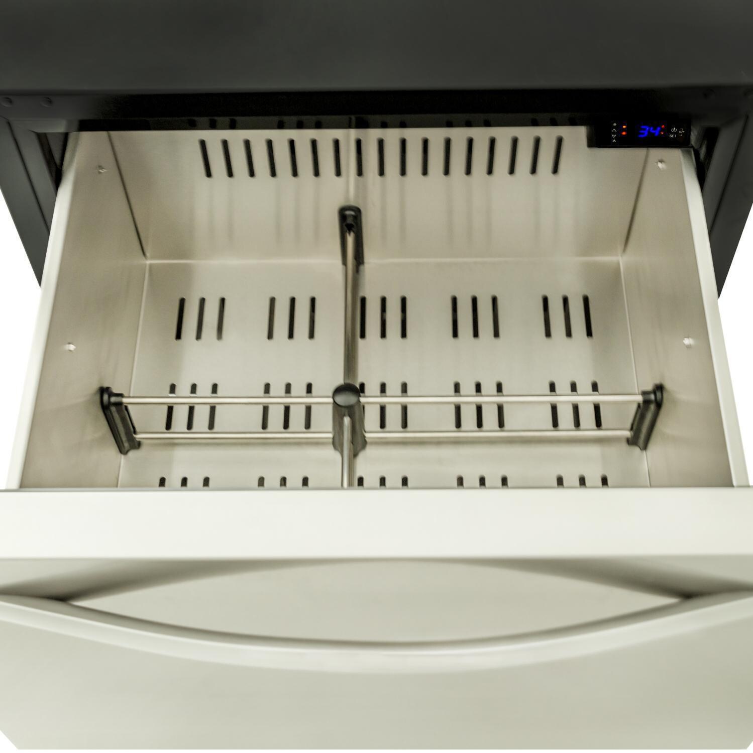 Blaze BLZ-SSRF-DBDR5.1 - 5.1 Cu. Ft. Outdoor Rated Stainless Steel Double Drawer Refrigerator - Drawer Interior thumbnail