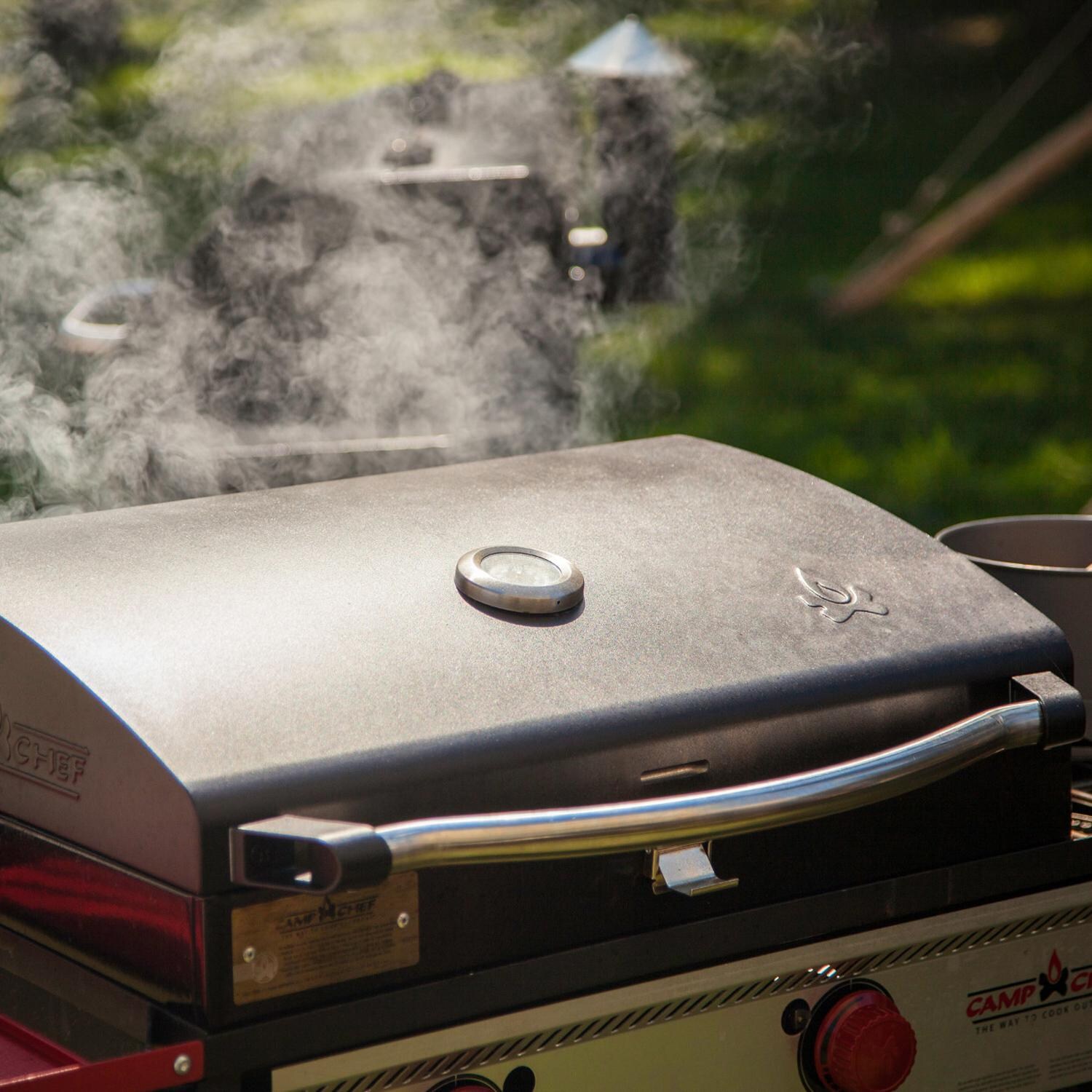 Camp Chef BB90L Deluxe BBQ Grill Box 90 Accessory For 16-Inch Stoves - Lifestyle View thumbnail