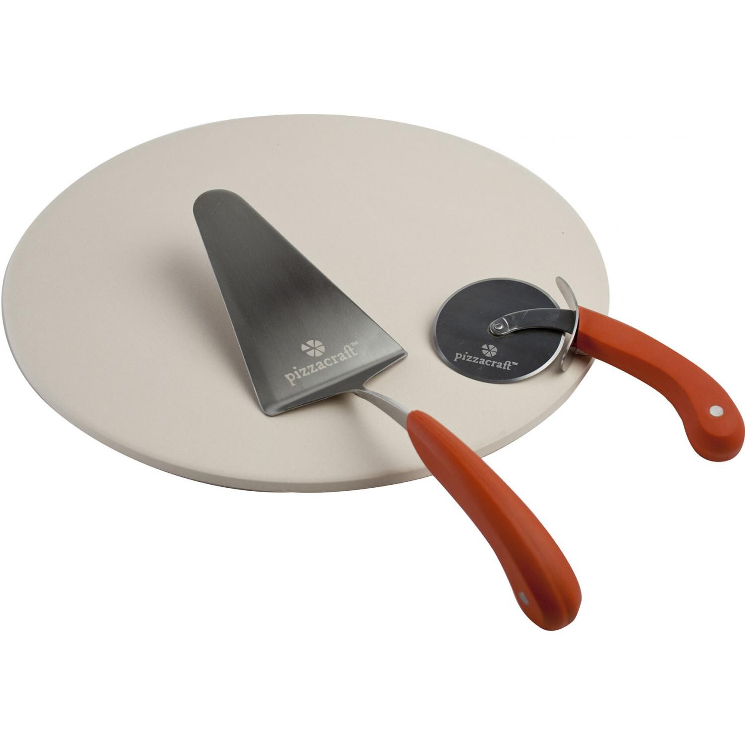 Ceramic Pizza Stone & Serving Set - Full View thumbnail
