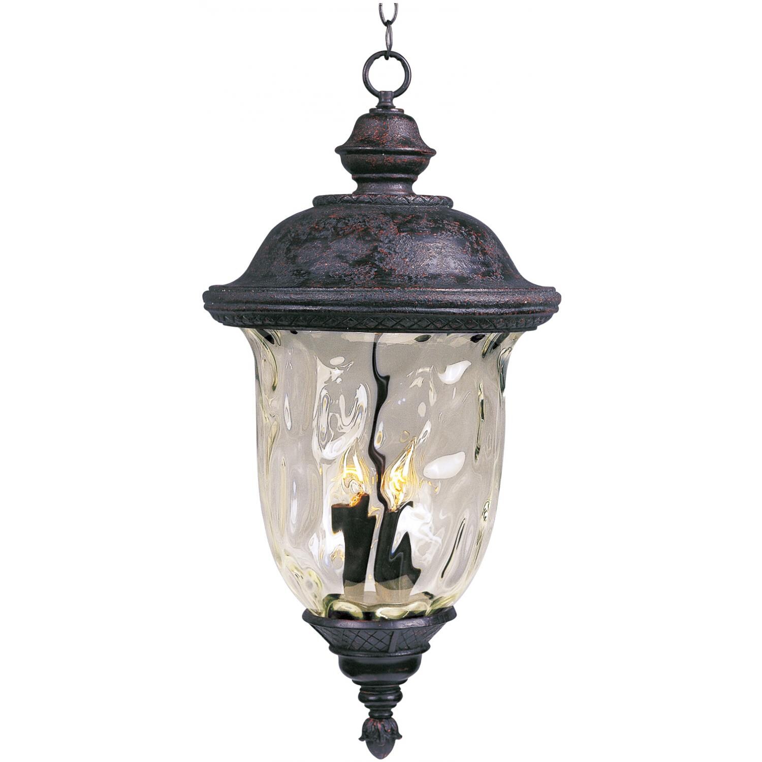 Maxim Carriage House DC 3428WGOB 60W 28-Inch Three Light Outdoor Hanging Lantern - Oriental Bronze thumbnail