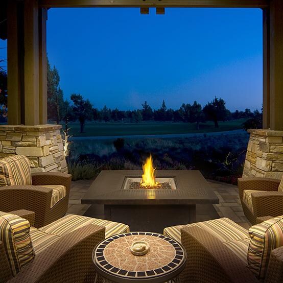 Napoleon Madrid Patioflame 42-Inch Propane Gas Fire Table With Glass Embers By Napoleon - Square - GPFTS42-BZ