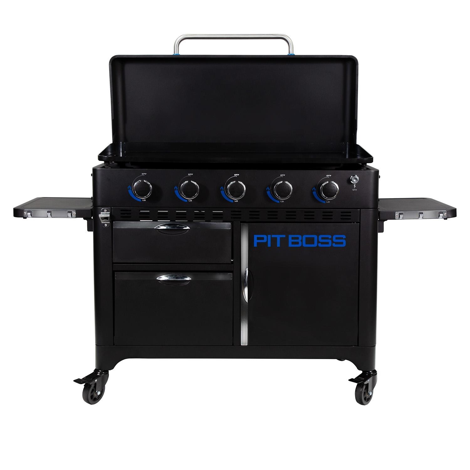 Pit Boss 10783 Ultimate Lift Off 5 Burner Propane Griddle - Open - White Background thumbnail