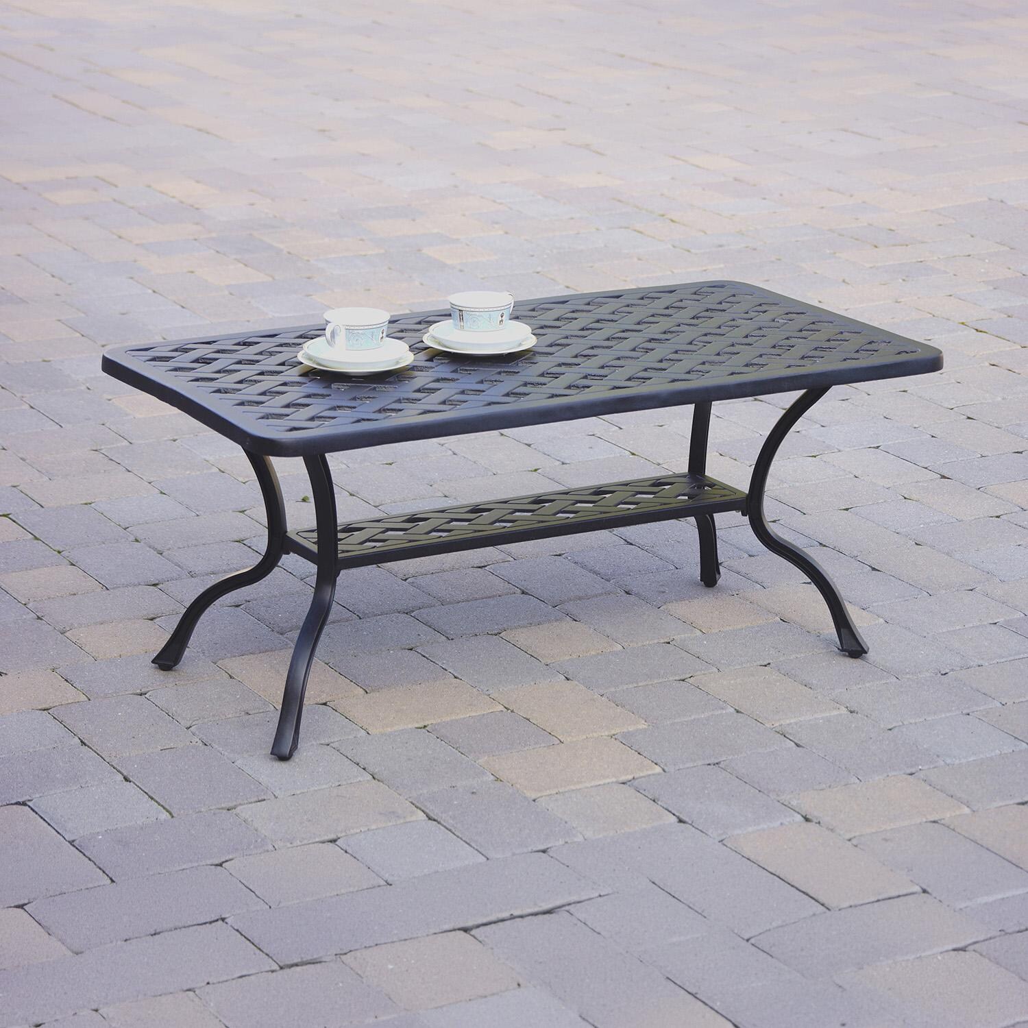 Series 30 42 X 21 Inch Cast Aluminum Coffee Table by Darlee