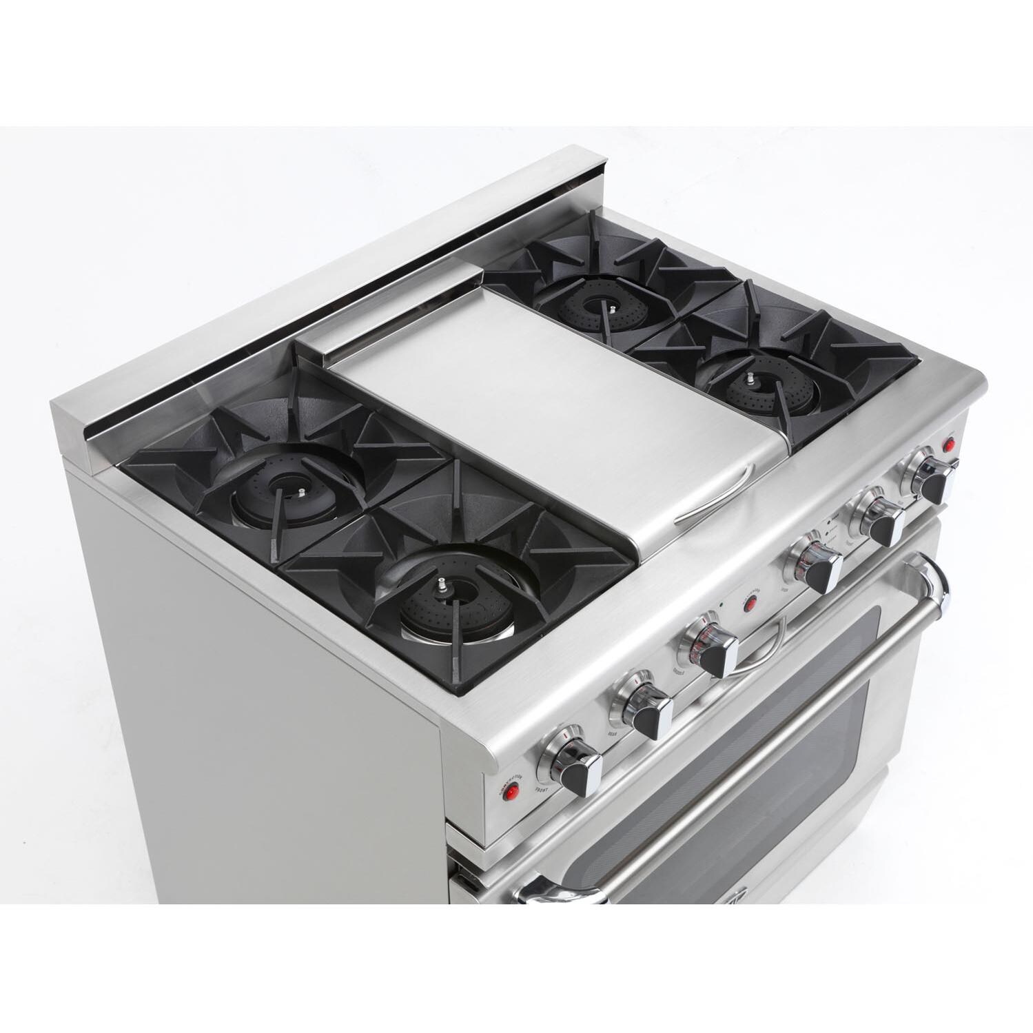 Capital Culinarian 36-Inch 4-Burner Propane Gas Range With Thermo Griddle - Top Burner View thumbnail
