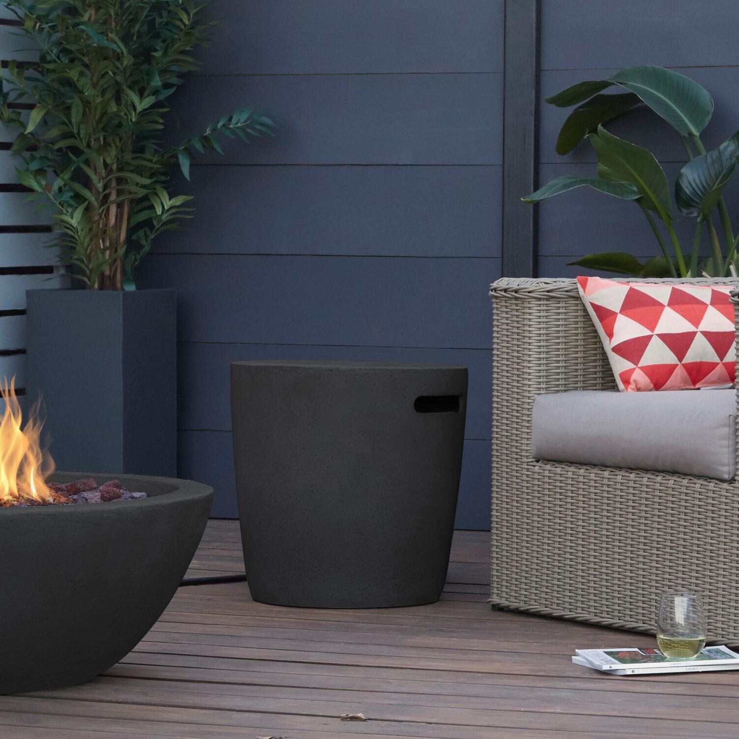 Creekwood Propane Tank Cover in Shale by Lakeview Outdoor Designs