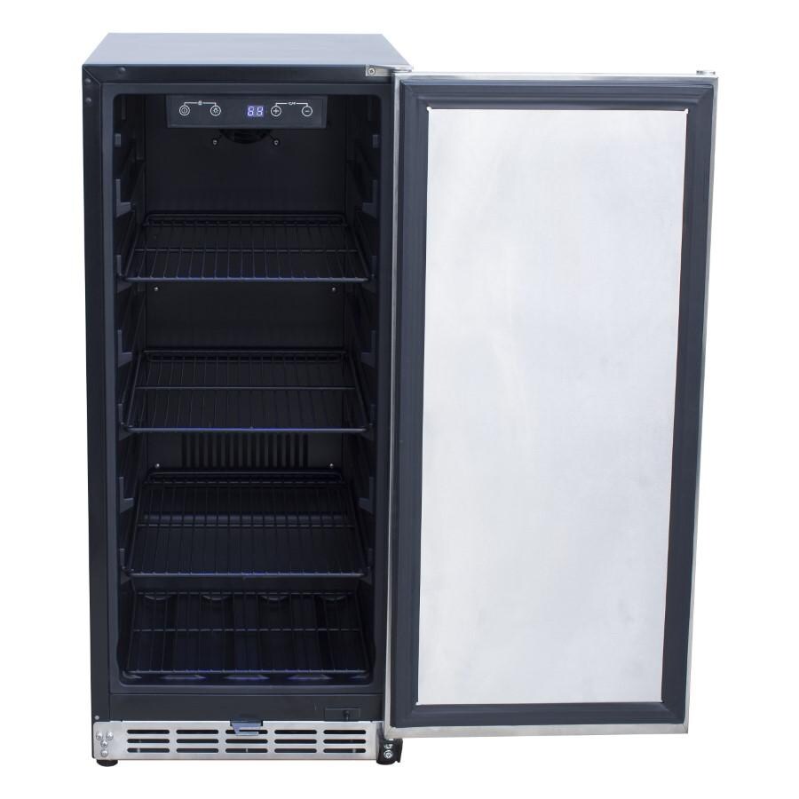 American Made Grills AMG-RFR-15S 15-Inch Outdoor Rated Fridge w/Stainless Door - Open Front View thumbnail