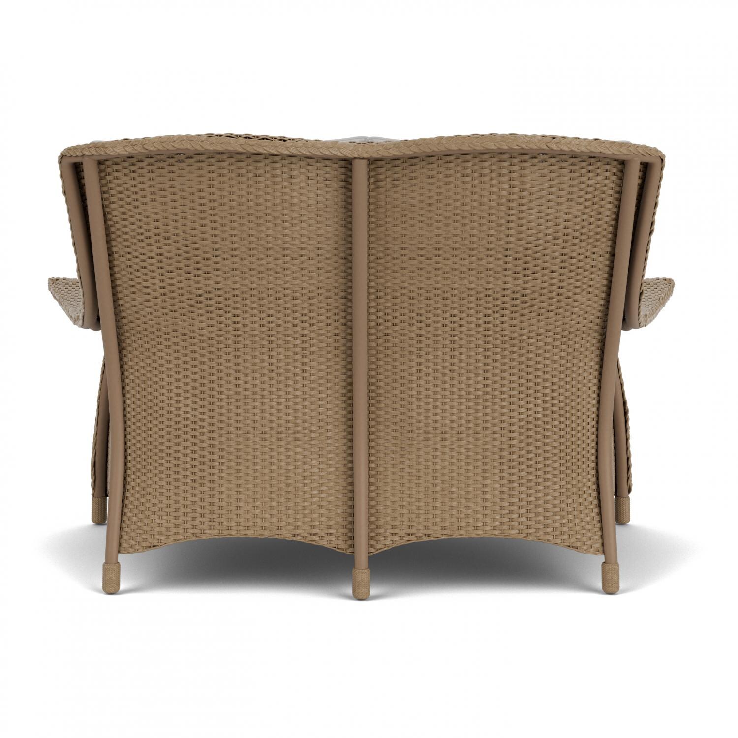 Lloyd Flanders Mandalay Loveseat in Fawn Finish with Tundra Dove fabric - Back thumbnail