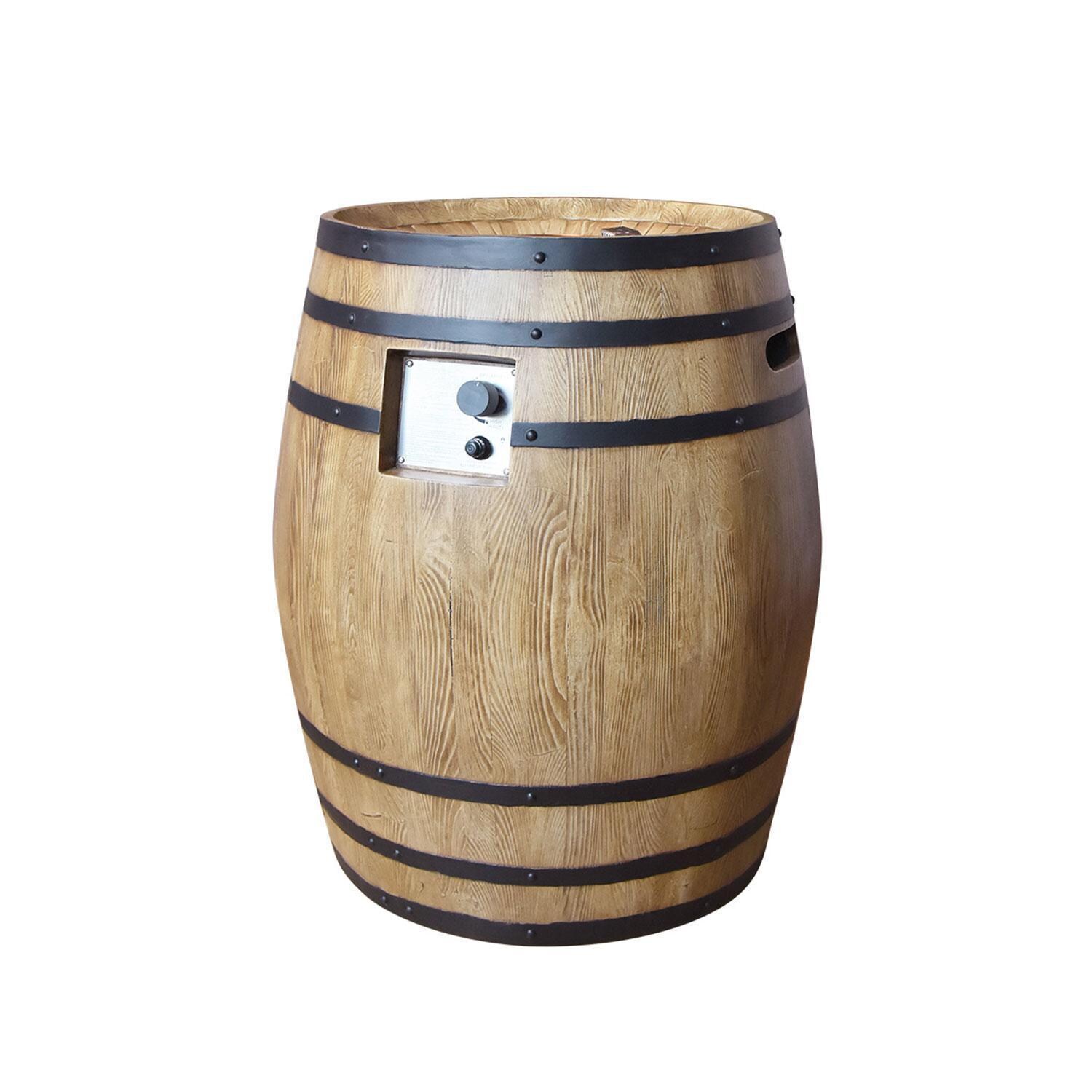 Elementi Napa 27-Inch Propane Barrel Fire Pit - OFG615-LP - White Background thumbnail