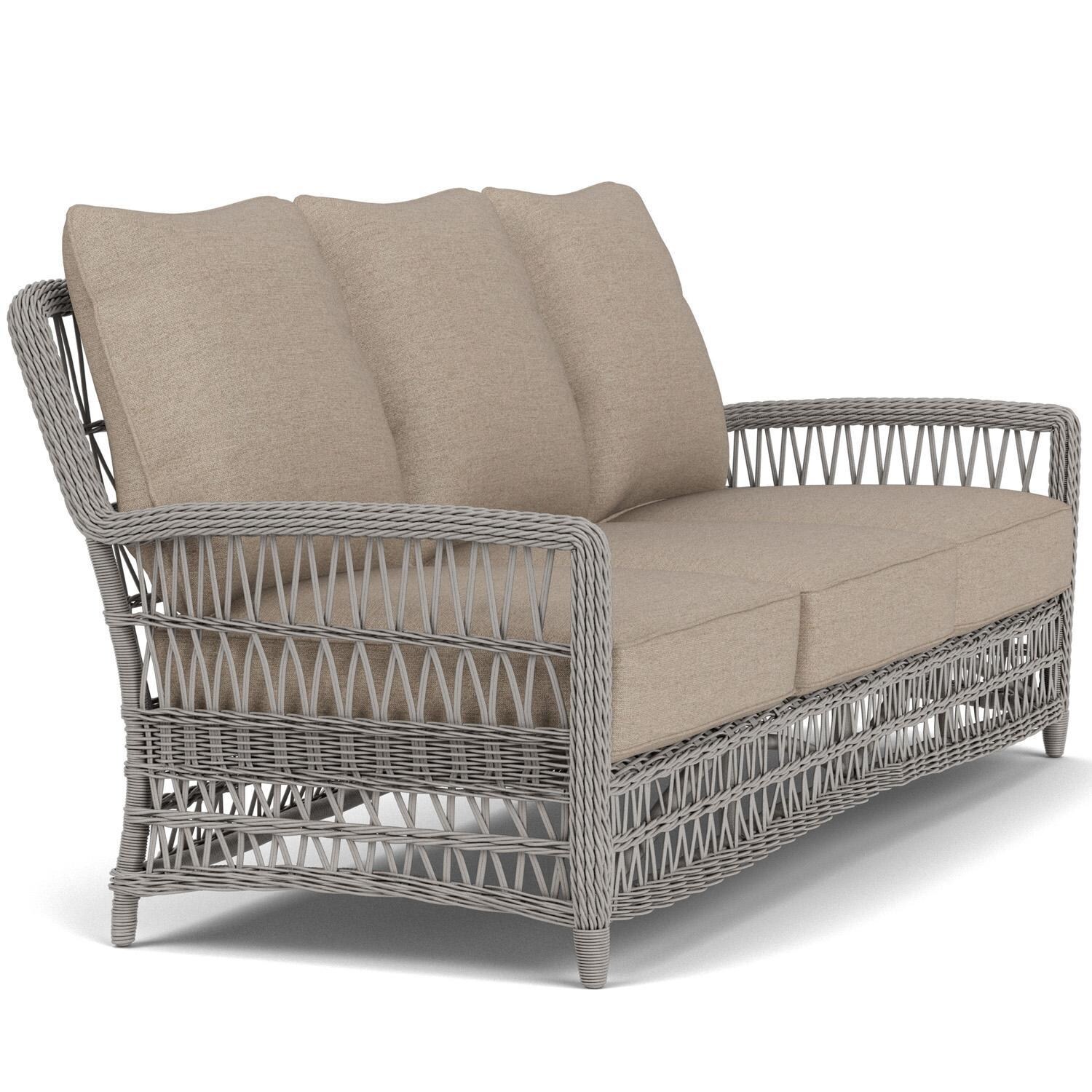 Lloyd Flanders Mackinac Sofa in Putty Finish with Demo Oatmeal Fabric - Right Side thumbnail