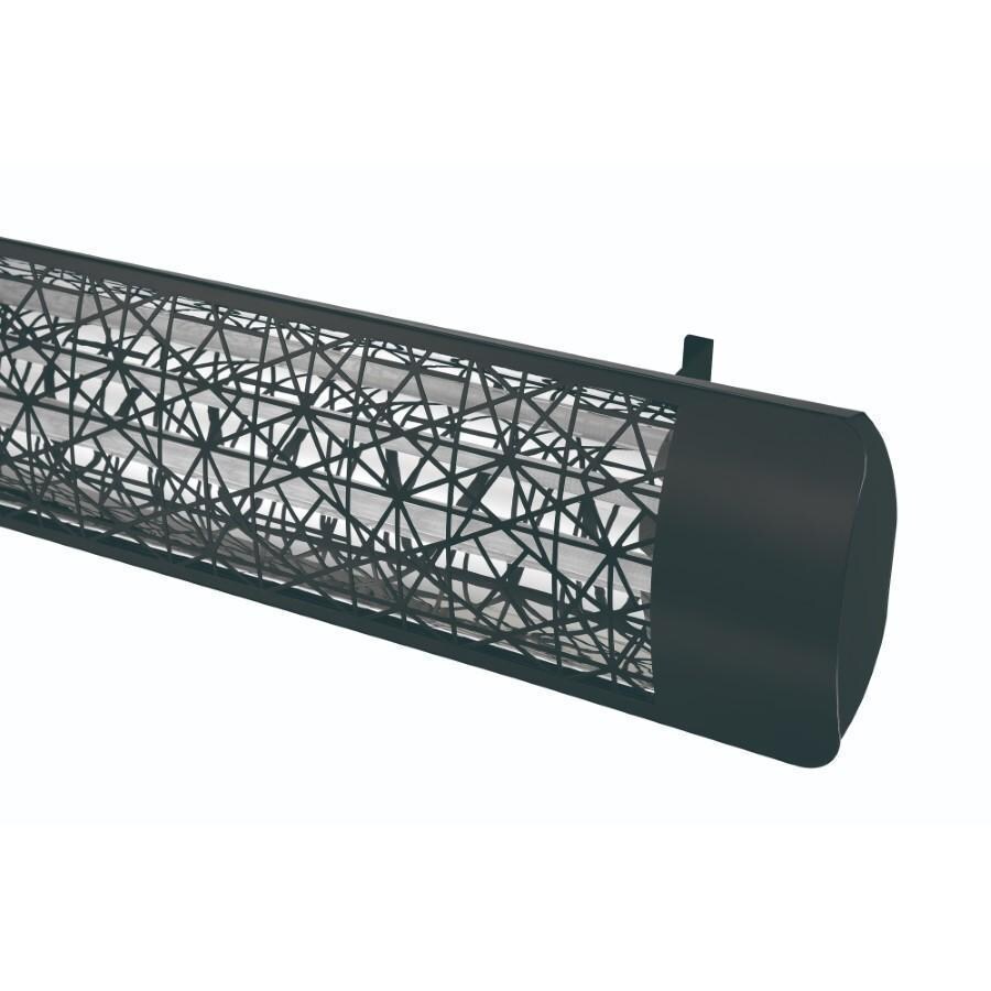 Eurofase EF60240B4 Astra Series 61-Inch 6000 Watt Dual Element 240V Electric Infrared Patio Heater In Black - Grill Pattern - White Background thumbnail