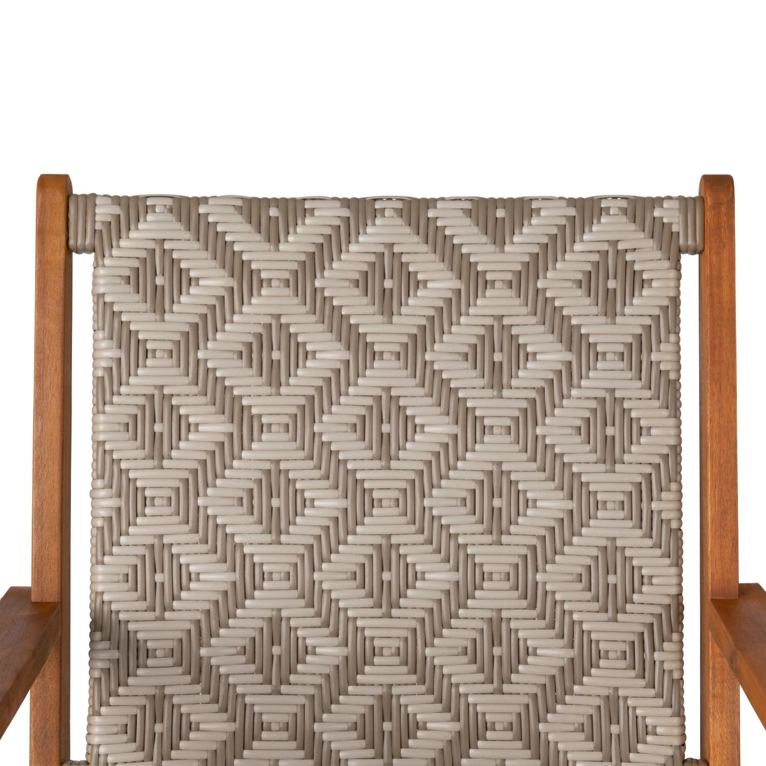 Crewview Outdoor Chair w/ All Weather Wicker Weave by Ultimate Patio - Back - Detail thumbnail