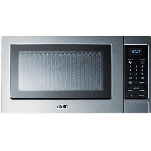 Summit 19-Inch 0.9 Cu. Ft. Countertop Microwave Oven - Stainless Steel - SCM853 image