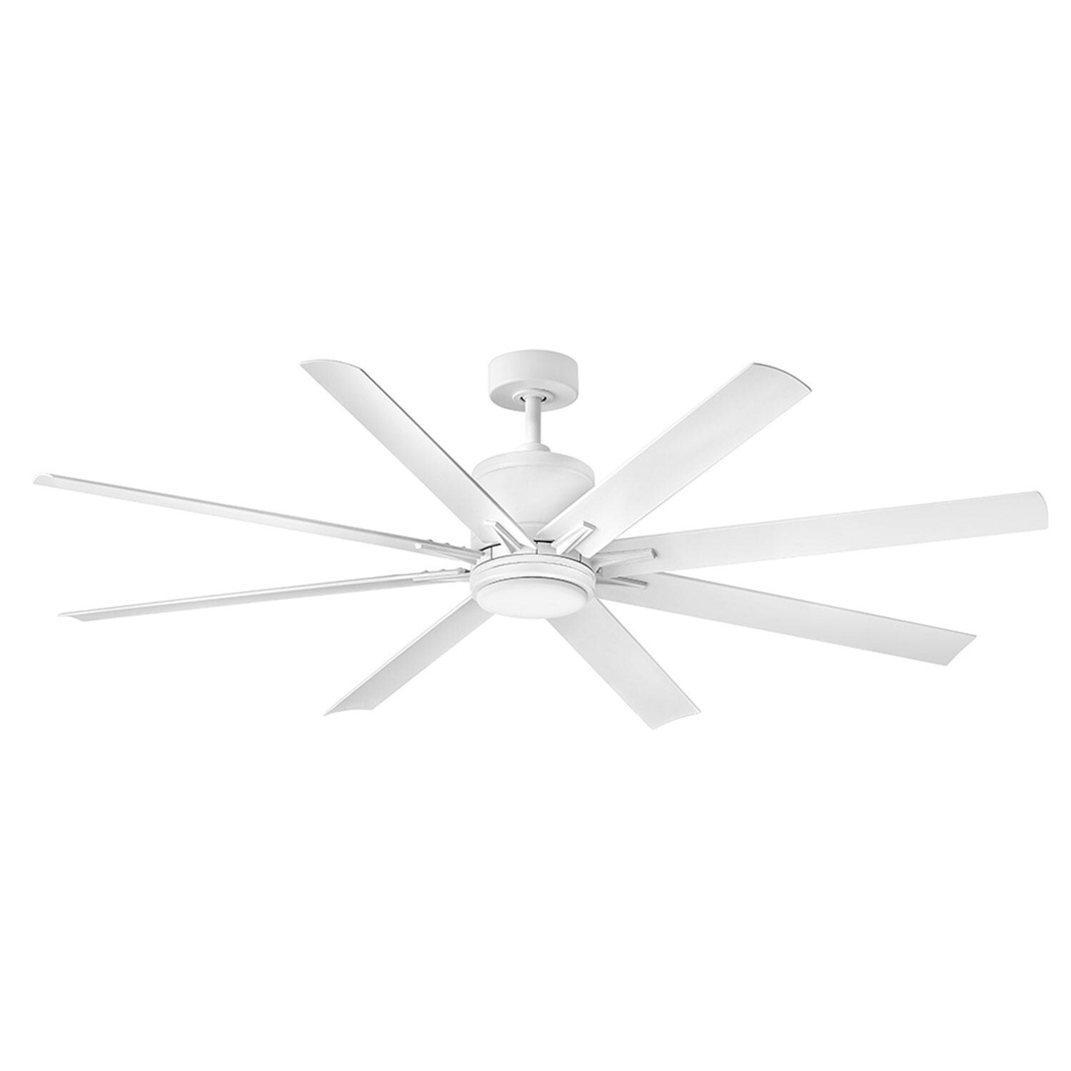 Hinkley Lighting 907166FMW-LWD Vantage 66-in Indoor / Outdoor LED Smart Ceiling Fan - Matte White - Display - White Background thumbnail