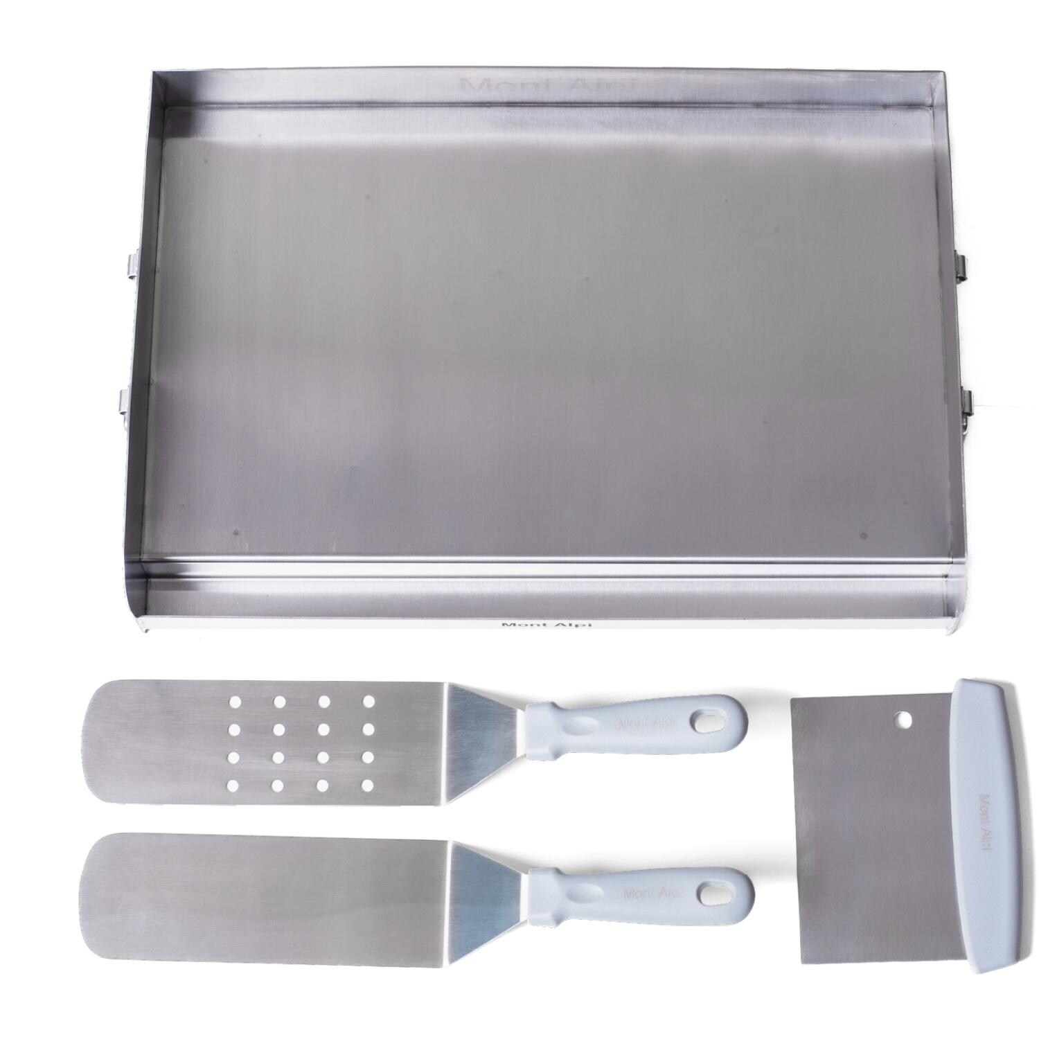 Griddle set includes 2 spatulas and a scraper thumbnail