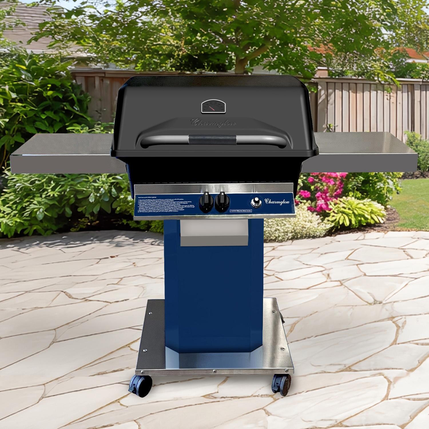 Charmglow Prism Propane Grill - Chicago Blues - CHRM40CB-P - On Patio - Lifestyle thumbnail