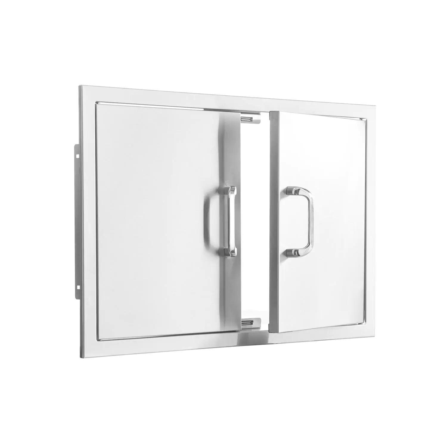 BBQGuys Signature Stainless Steel Double Access Door - Traditional - Door Open - White Background thumbnail